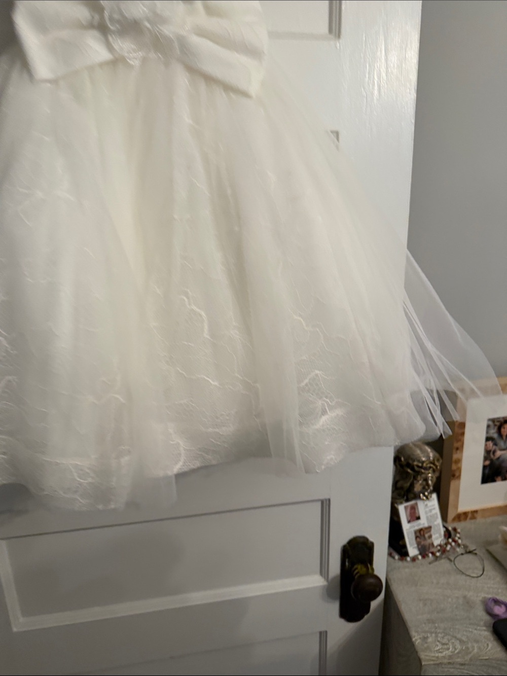 Princess Dalianna White Flower-Appliqué Tulle Girls' Dress - Picture 2 of 4